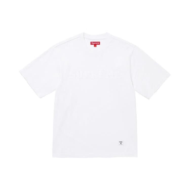 Supreme Collegiate Appliqué Shorts-Sleeve Top White