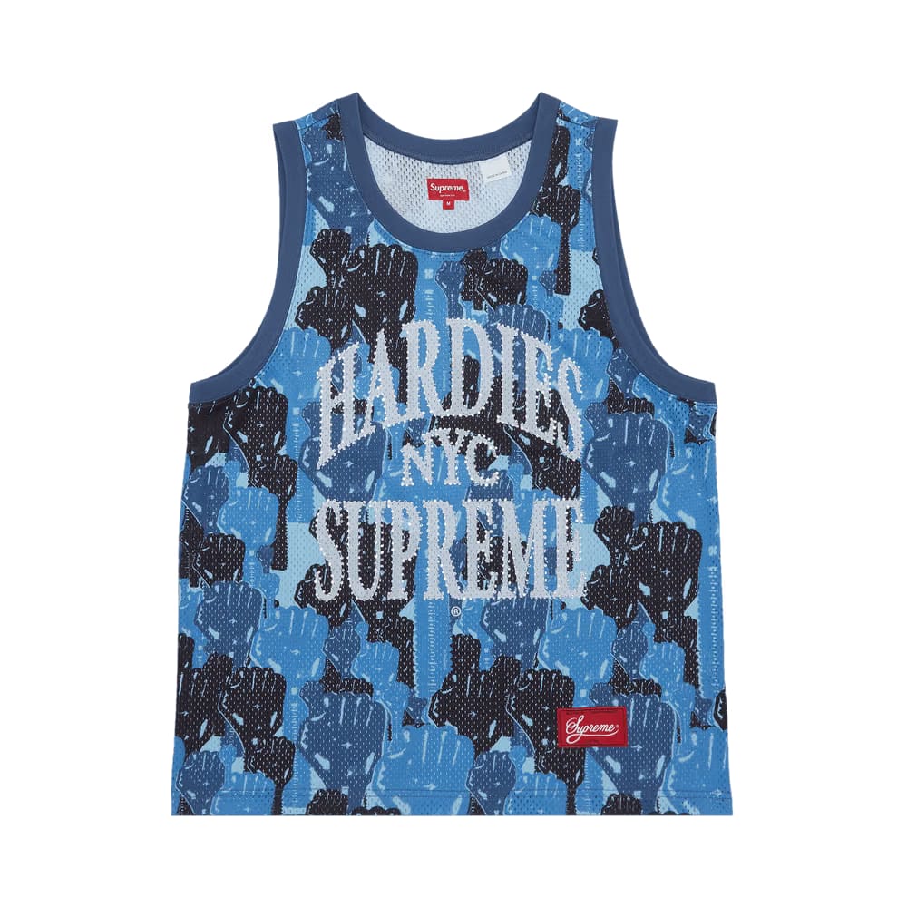 Supreme x Hardies Camo Basketball Jersey Blue
