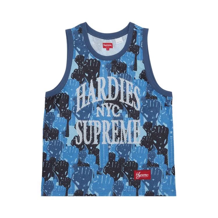 Supreme x Hardies Camo Basketball Jersey Blue