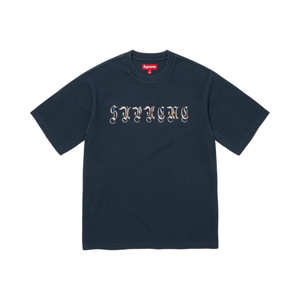 Supreme Aoi Gems Shorts-Sleeve Top Navy