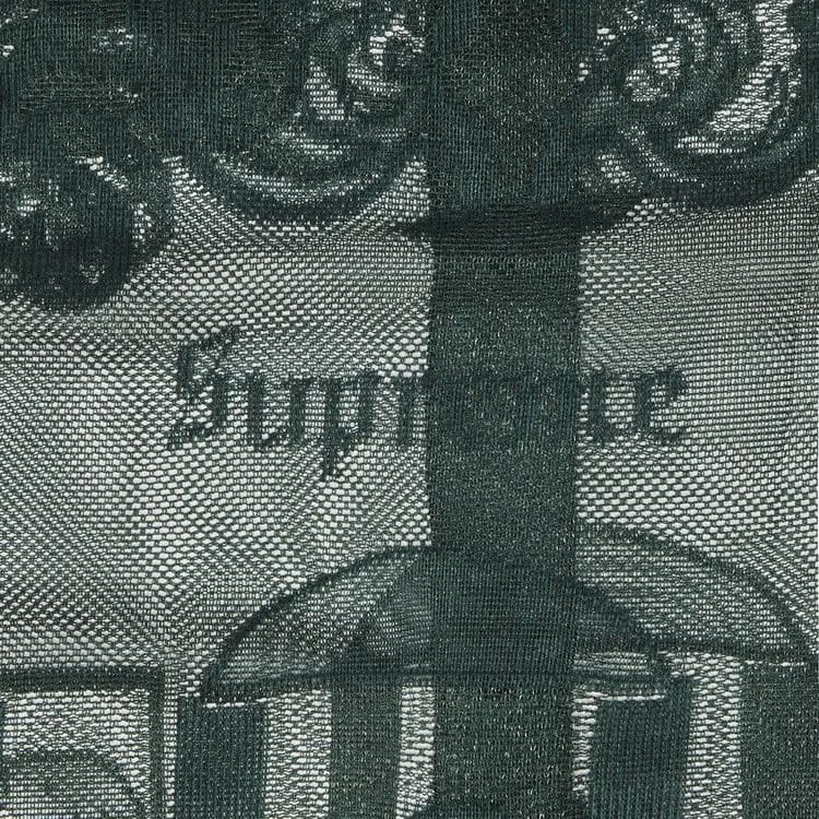 Supreme Last Supper Lace Shorts-Sleeve Shirt Dark Green