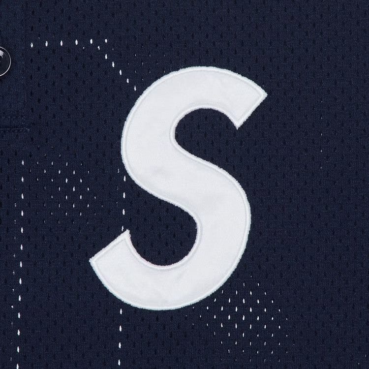 Supreme S Logo Baseball Henley Navy