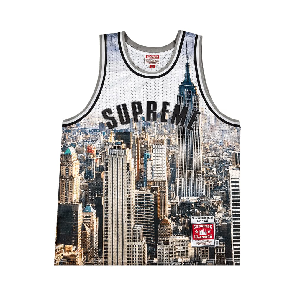 Supreme x Mitchell And Ness Basketball Jersey Skyline