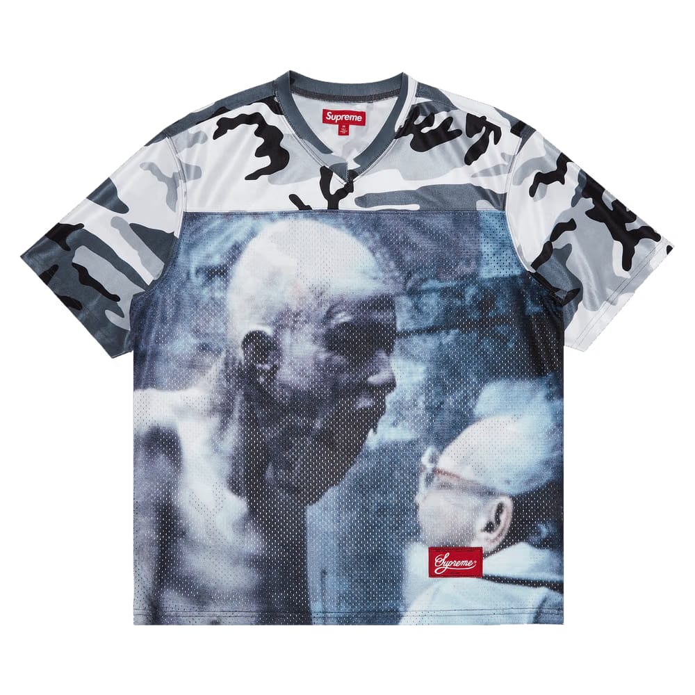 Supreme x Aphex Twin Football Jersey Snow Camo