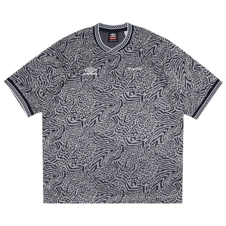 Supreme x Umbro Jacquard Animal Print Soccer Jersey Navy
