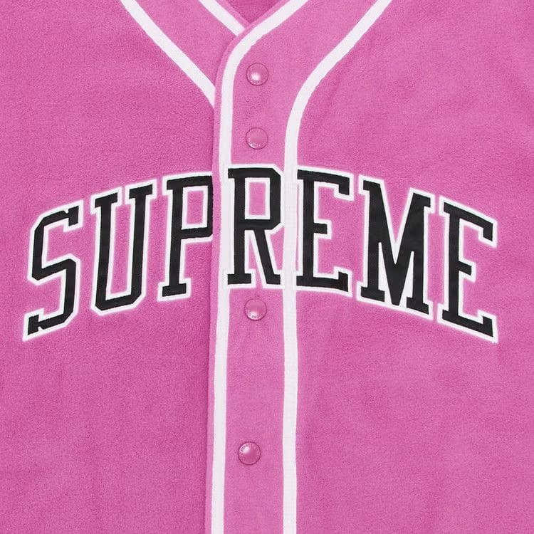 Supreme Polartec Baseball Jersey Pink