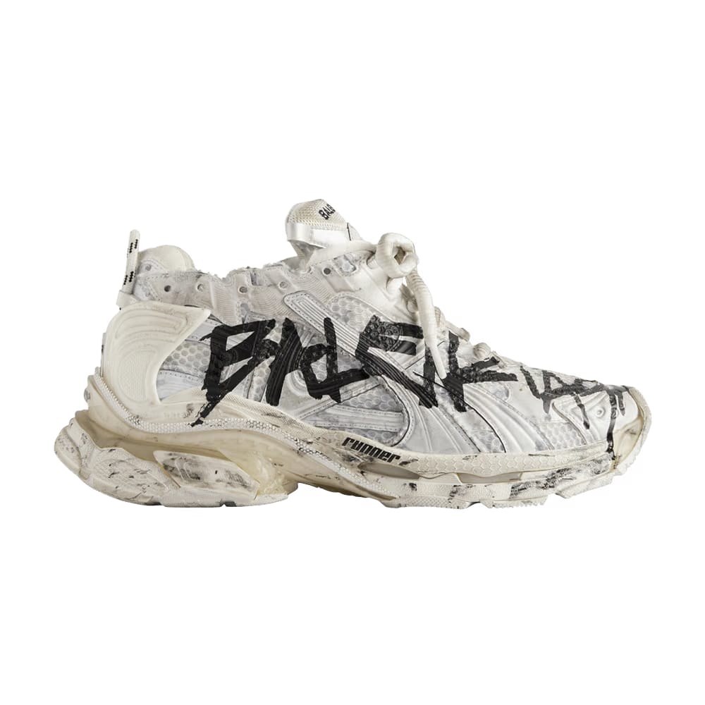 Balenciaga Runner Sneaker Graffiti - White Black