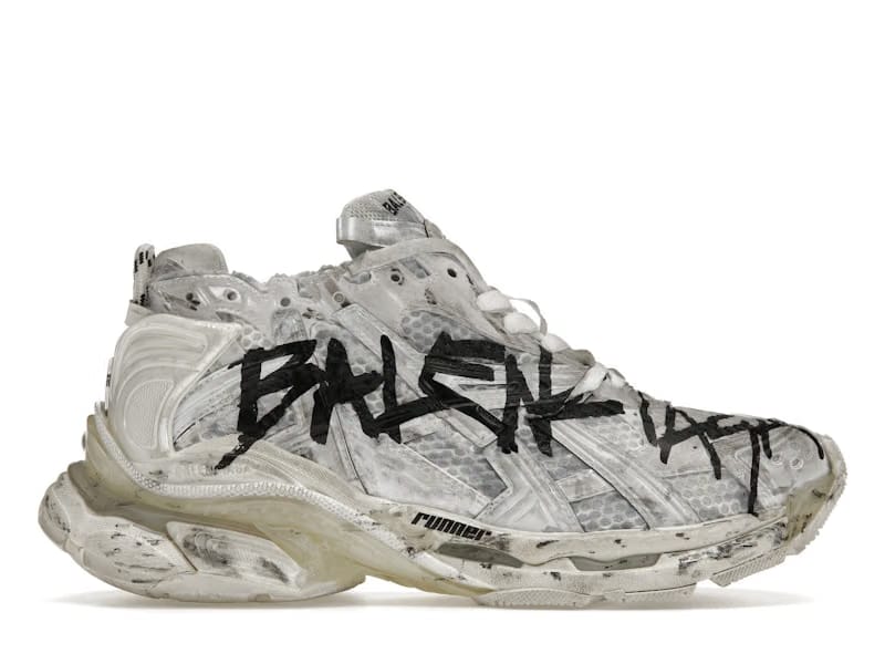 Balenciaga Runner Sneaker Graffiti - White Black