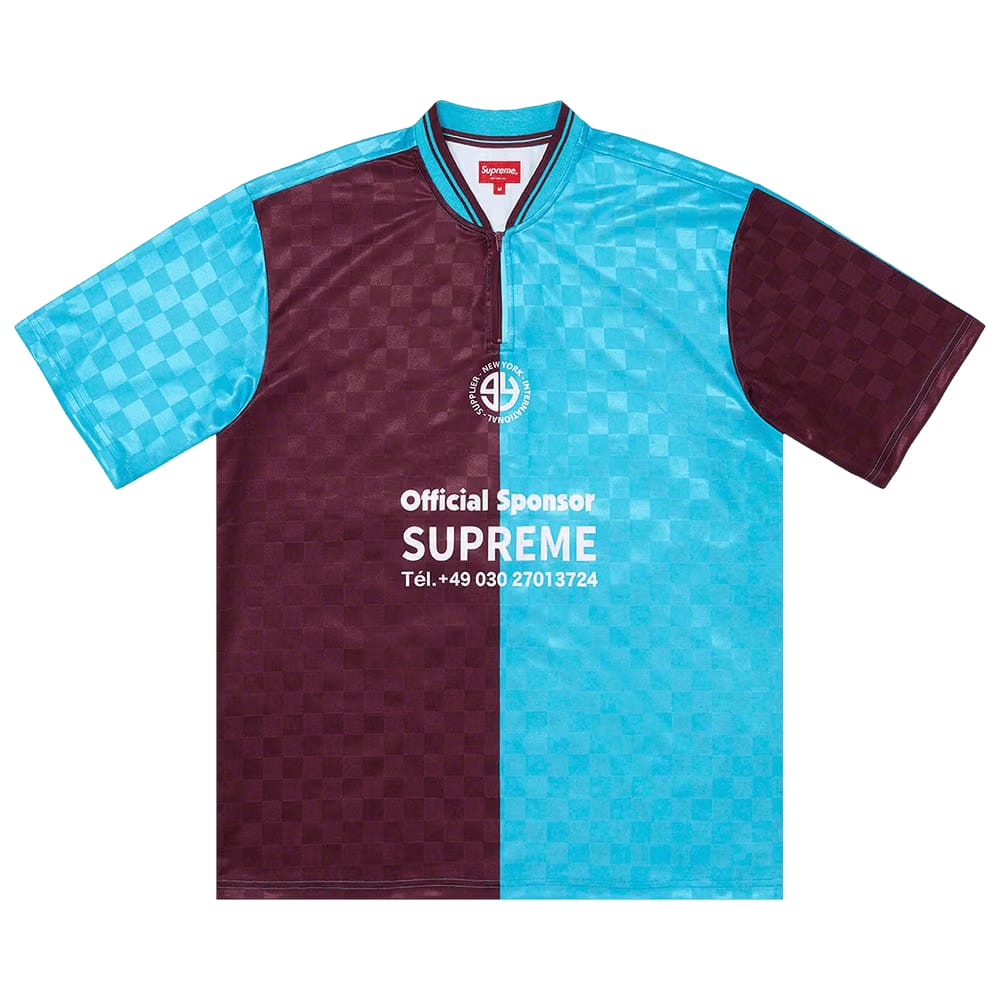 Supreme Split Soccer Jersey Burgundy