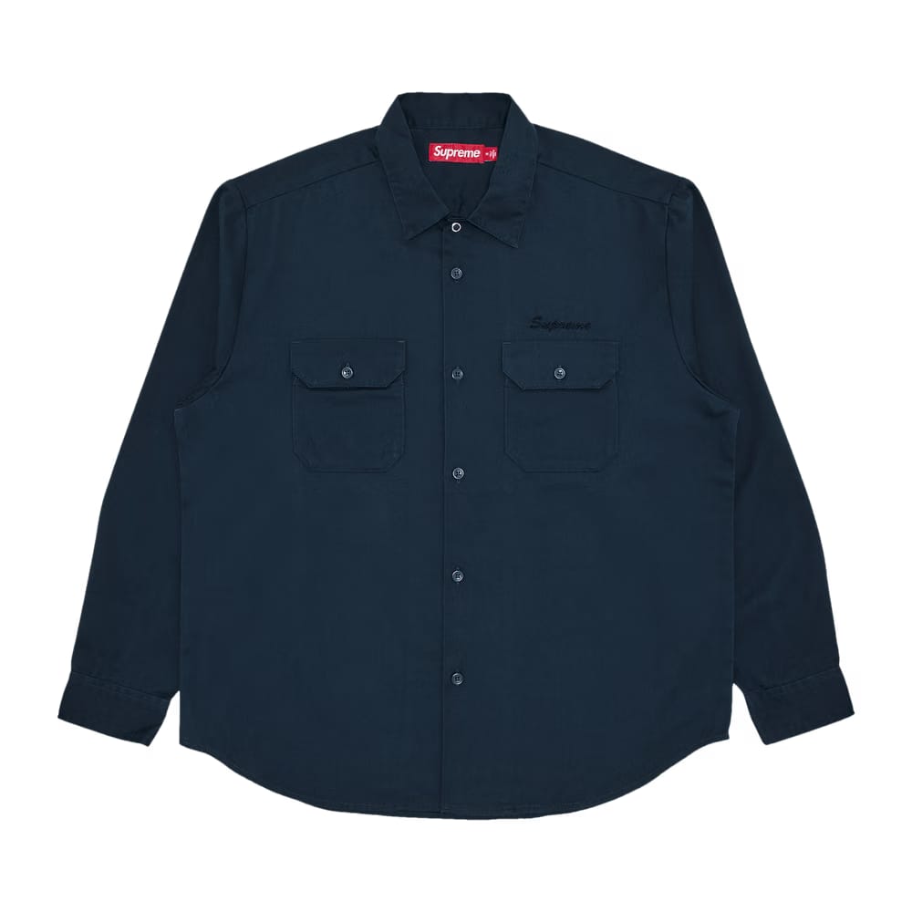 Supreme Snow White Work Shirt Light Navy