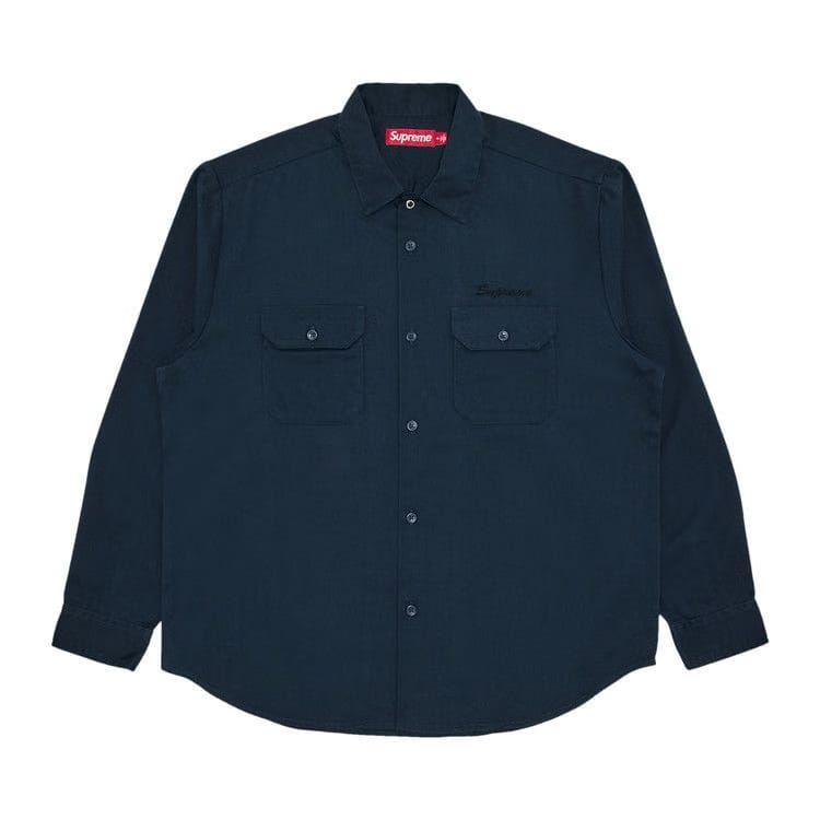 Supreme Snow White Work Shirt Light Navy