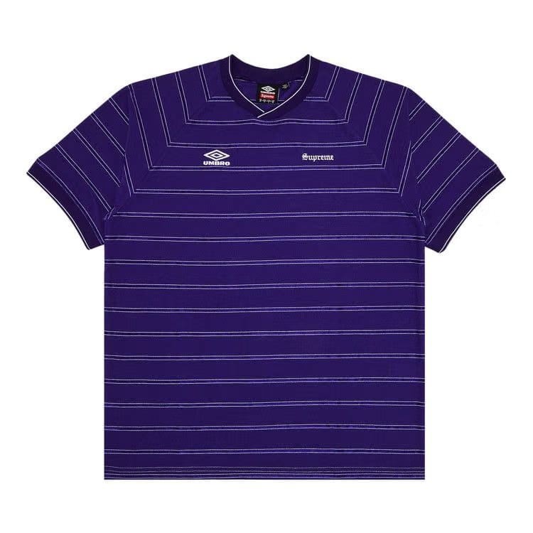 Supreme x Umbro Stripe Soccer Jersey Purple