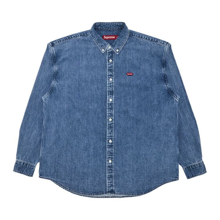 Supreme Small Box Denim Shirt Washed Indigo