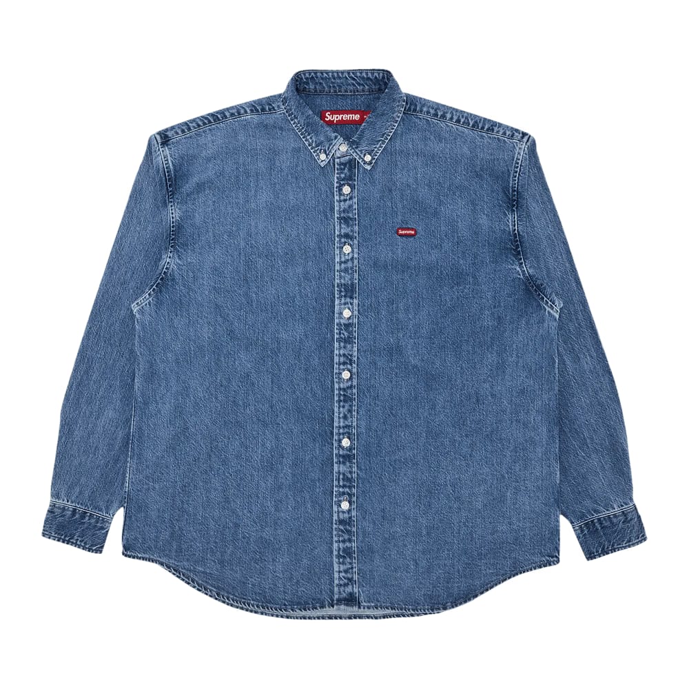 Supreme Small Box Denim Shirt Washed Indigo