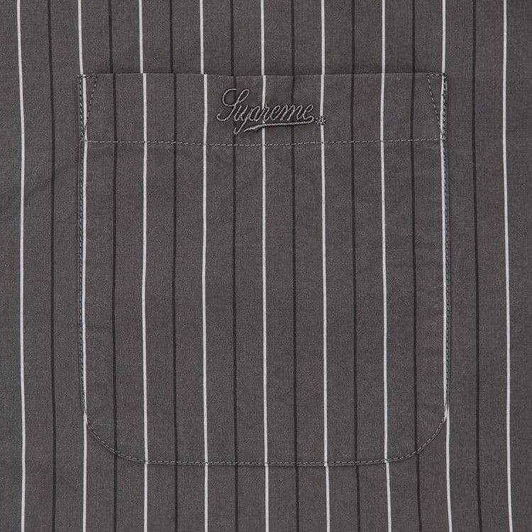 Supreme Loose Fit Stripe Shirt Grey