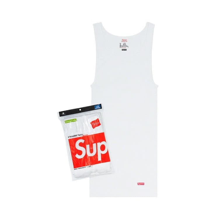 Supreme x Hanes Tank Tops (3 Pack) White