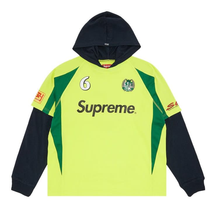 Supreme Hooded Soccer Jersey Bright Green