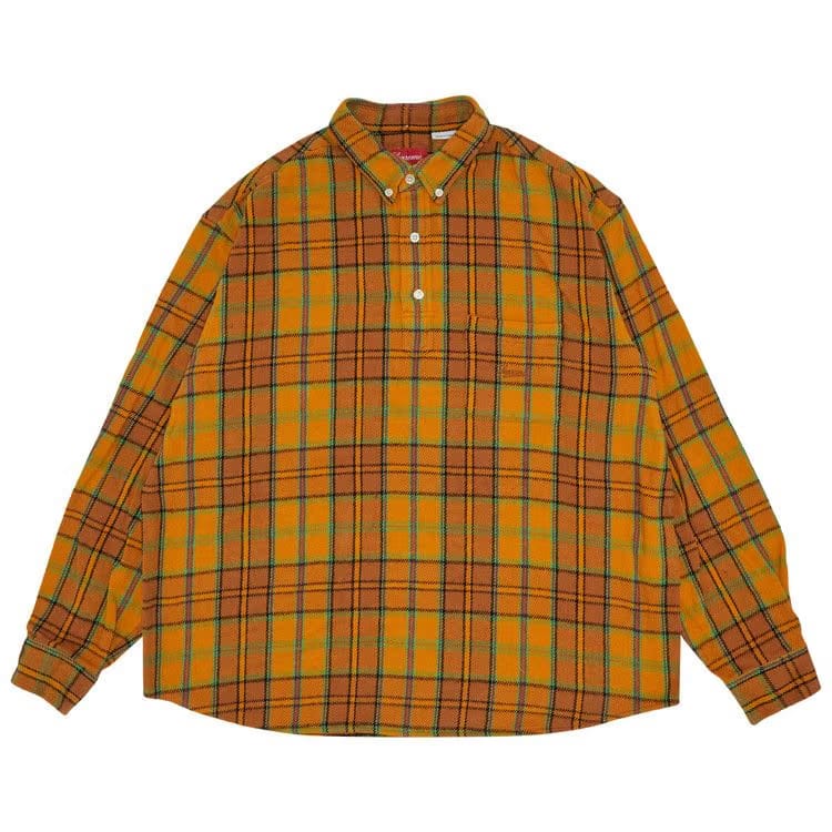 Supreme Pullover Plaid Flannel Shirt Gold