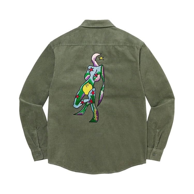 Supreme Gonz Corduroy Work Shirt Dusty Green