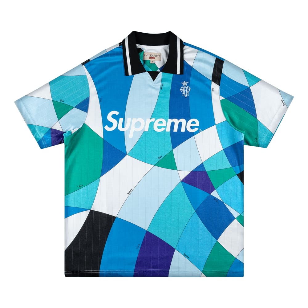 Supreme x Emilio Pucci Soccer Jersey Blue