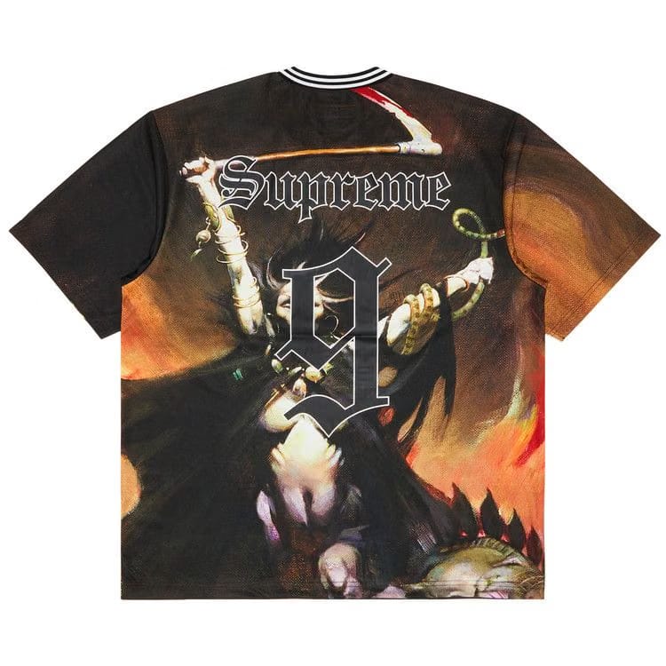 Supreme x Frank Frazetta Soccer Jersey Woman With Scythe