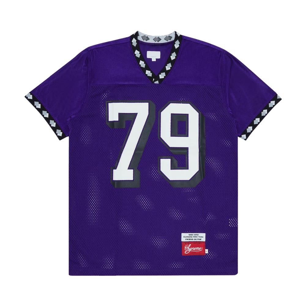Vintage Supreme Diamond Rib Football Top Purple