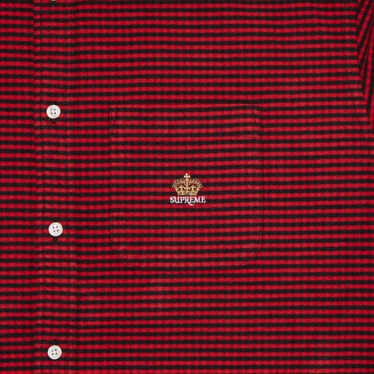 Supreme Loose Fit Flannel Oxford Shirt Red Plaid