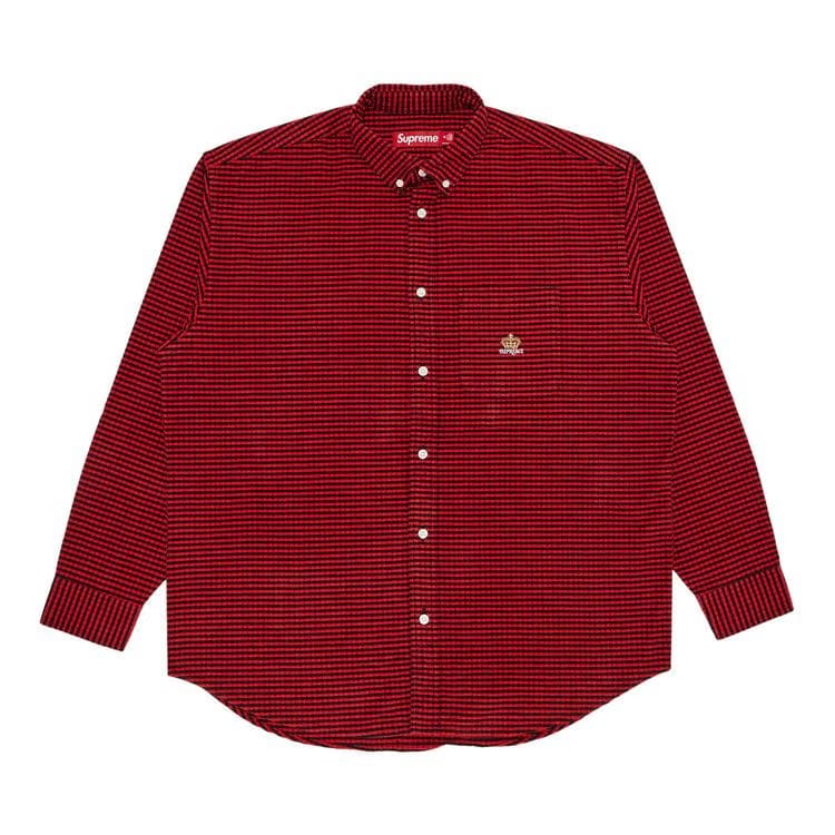 Supreme Loose Fit Flannel Oxford Shirt Red Plaid