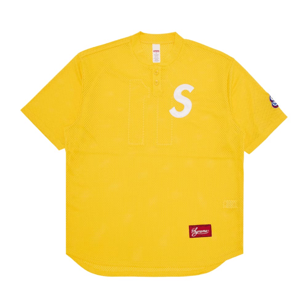 Supreme S Logo Baseball Henley Yellow