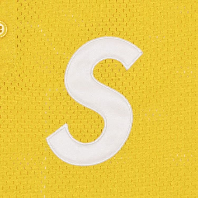 Supreme S Logo Baseball Henley Yellow