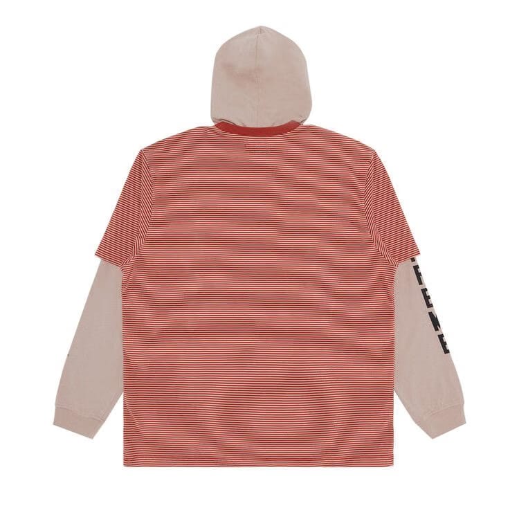 Supreme Layered Hooded Long-Sleeve Top Tan