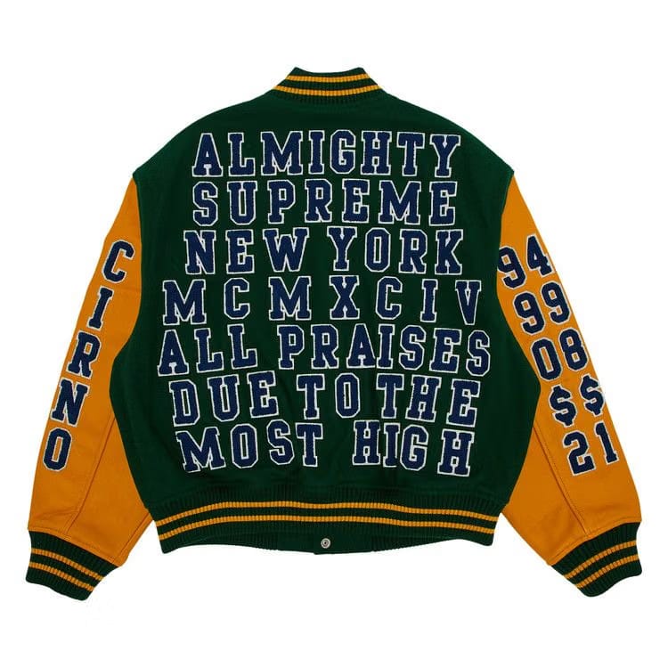 Supreme Praises Varsity Jacket Green