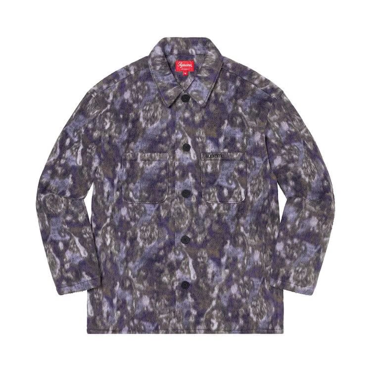 Supreme Paisley Fleece Shirt Purple
