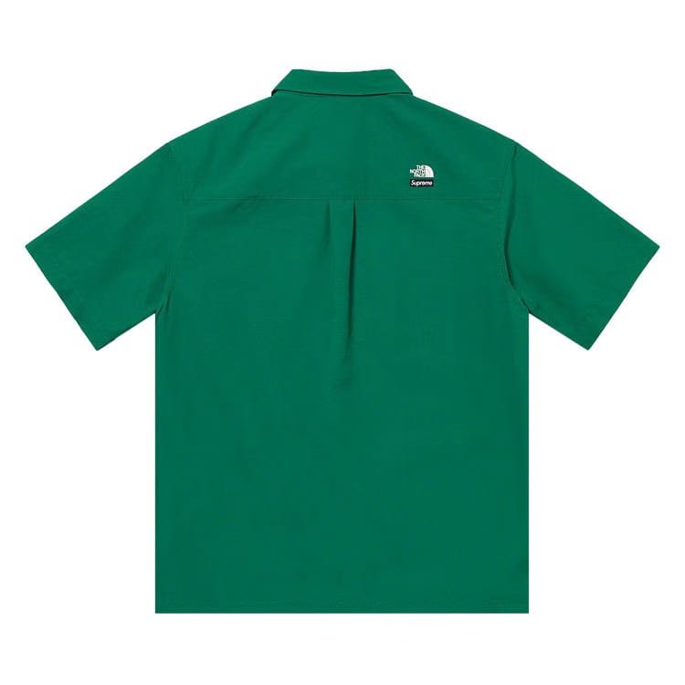 Supreme x The North Face Trekking Shorts-Sleeve Shirt Dark Green