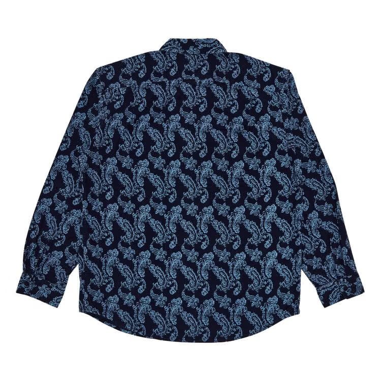 Supreme Paisley Flannel Shirt Navy