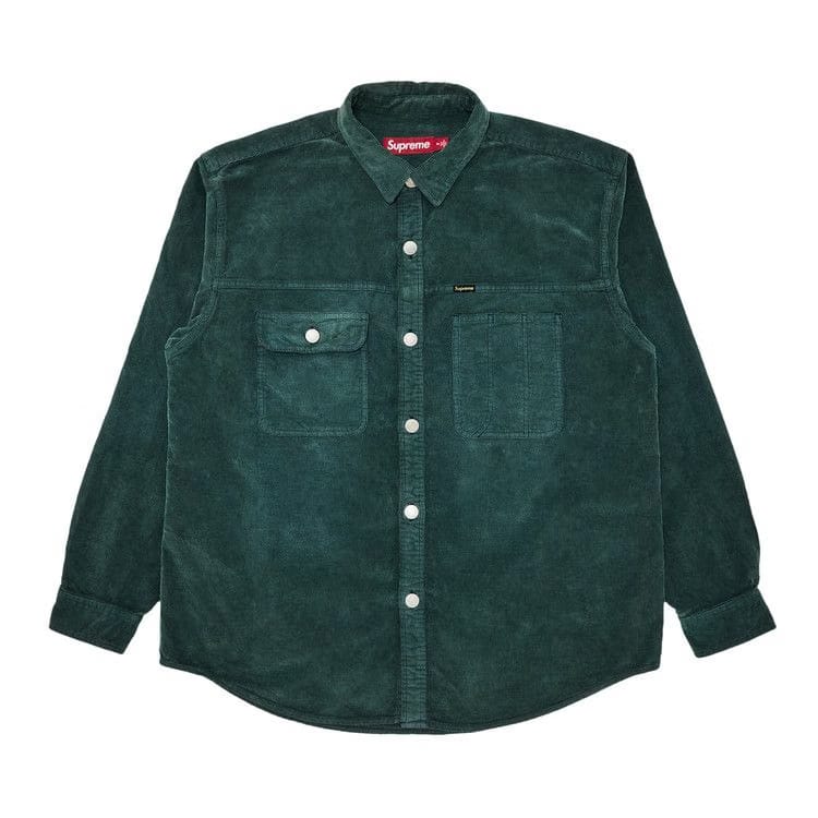 Supreme Washed Corduroy Shirt Sage