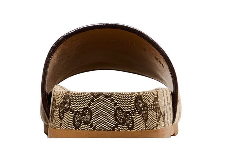 Gucci GG Canvas Slide Sandal Beige Monogram