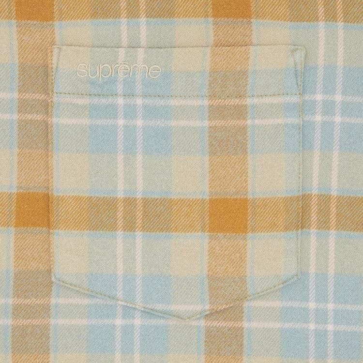 Supreme Plaid Flannel Shirt Tan