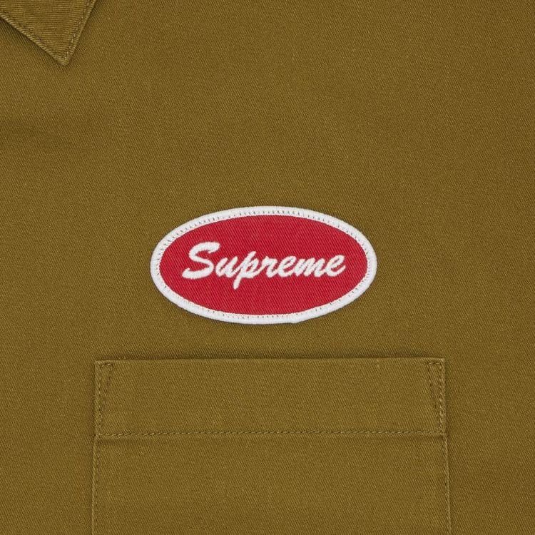 Supreme Thermal Sleeve Work Shirt Olive