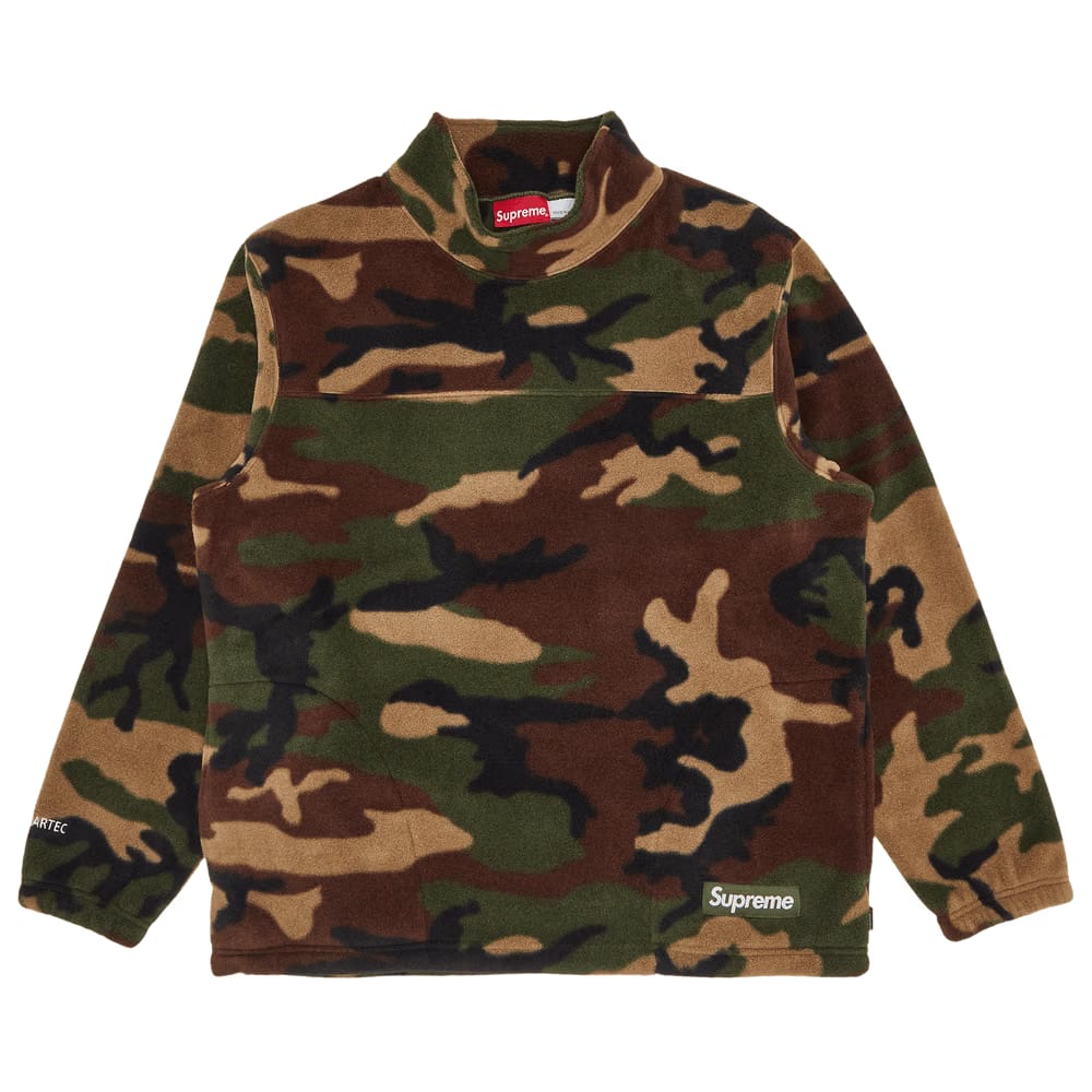 Supreme x Polartec Mock Neck Pullover Woodland Camo