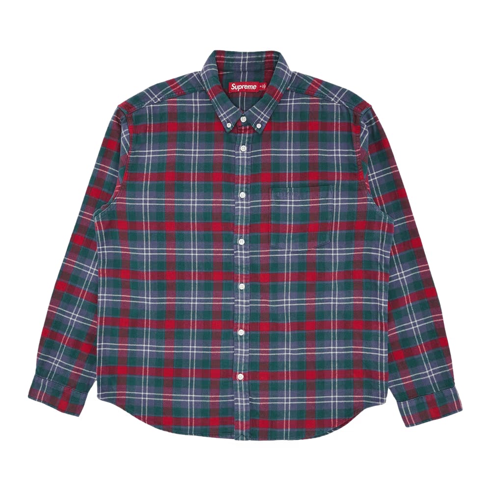 Supreme Plaid Flannel Shirt Slate
