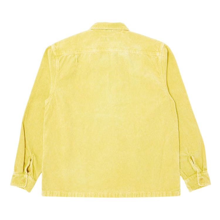 Supreme Washed Corduroy Zip Up Shirt Yellow