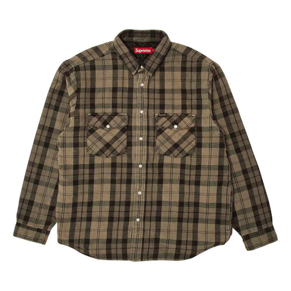 Supreme Quilted Flannel Snap Shirt Black