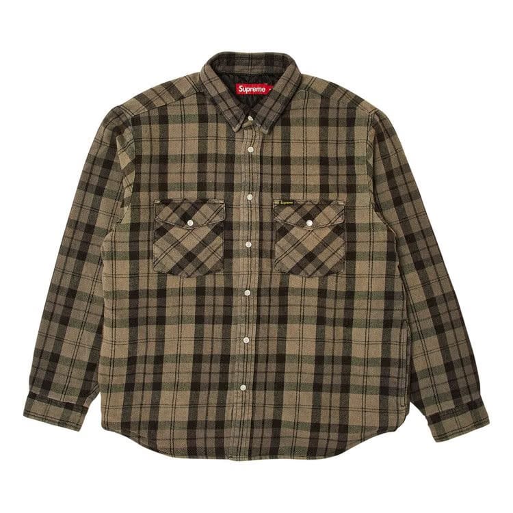 Supreme Quilted Flannel Snap Shirt Black