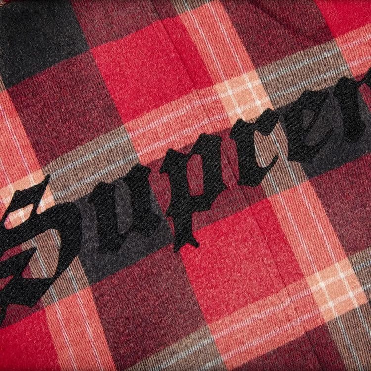 Supreme Quilted Flannel Shirt Red