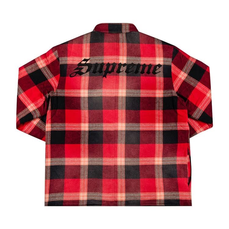 Supreme Quilted Flannel Shirt Red