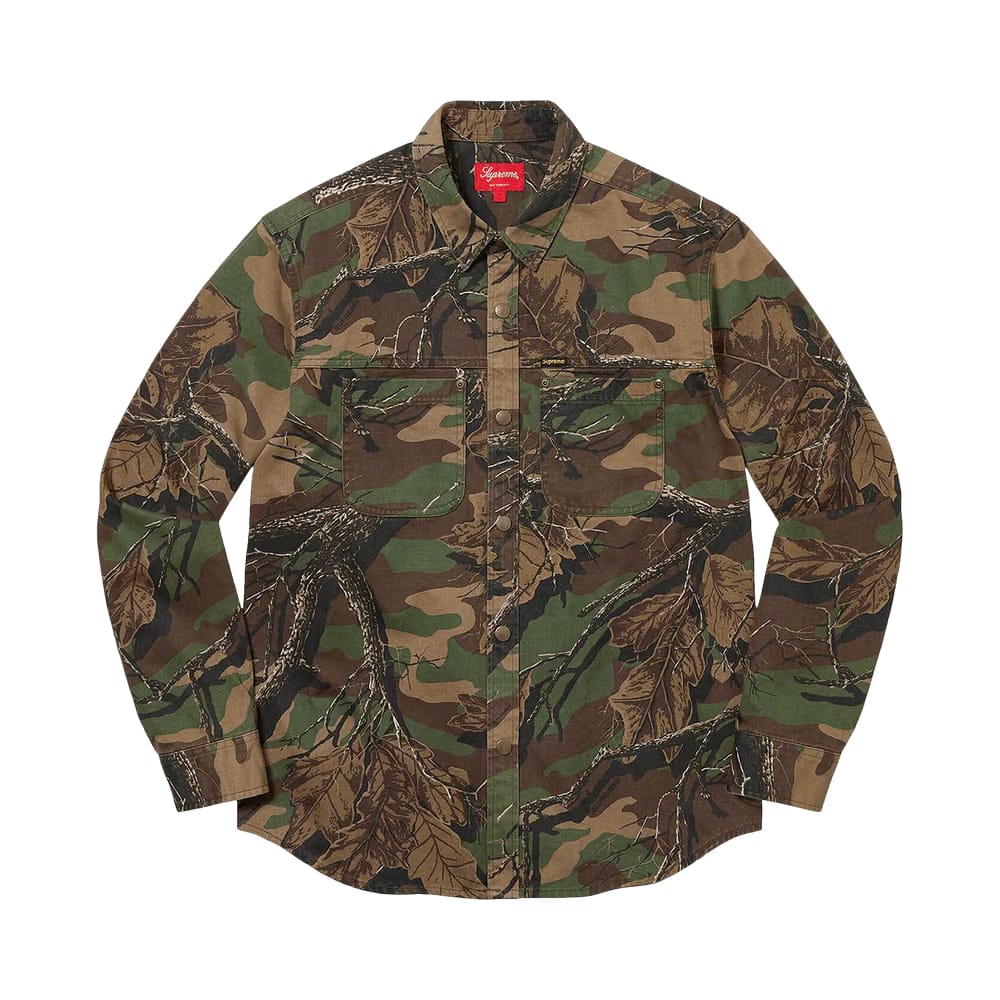 Supreme Snap Work Shirt Branch Woodland Camo