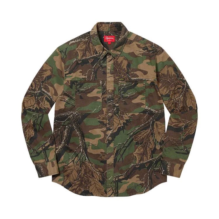 Supreme Snap Work Shirt Branch Woodland Camo