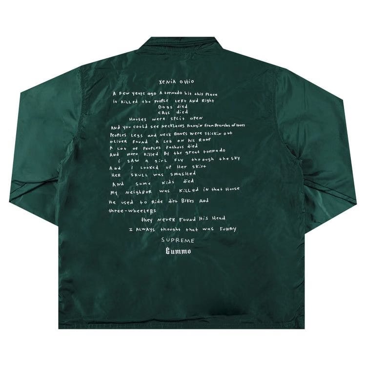 Supreme Gummo Coaches Jacket Dark Green