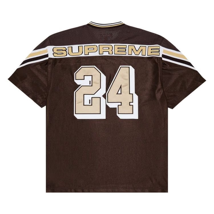 Supreme Jacquard Rib Football Jersey Brown